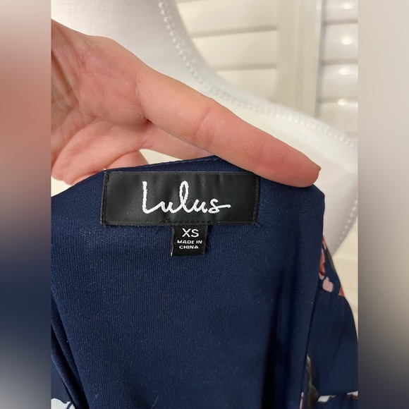 Navy Floral Dress - Picture 5 of 6